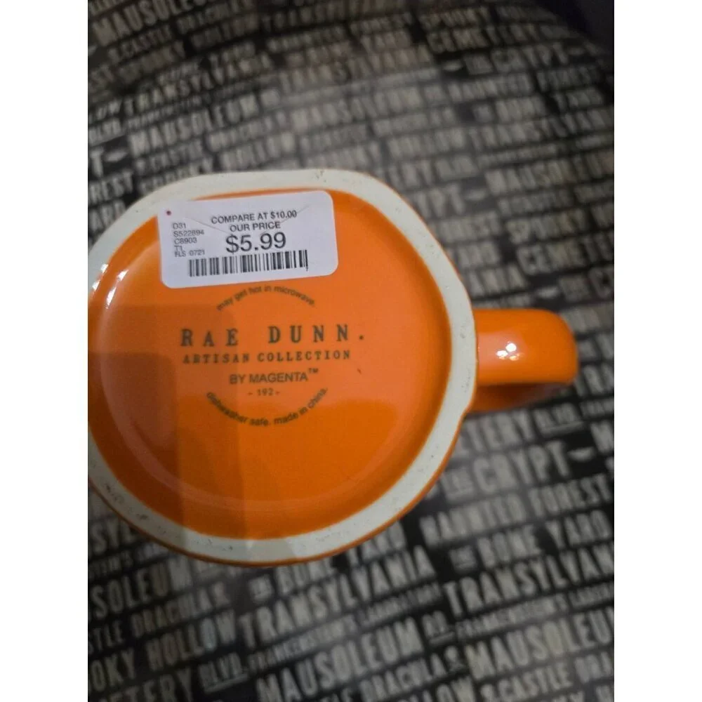 NWT Rae Dunn Spooky Orange Halloween Mug